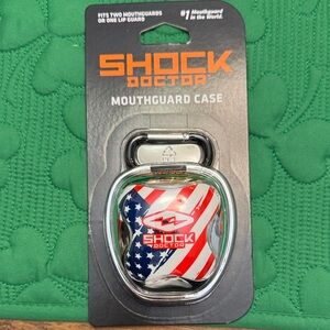 Shock Doctor American Flag Mouthguard Case for Men - Red, White, Blue